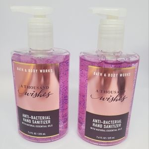 NEW Bath and Body Works A Thousand Wishes Anti Bacterial Sanitizer pumps 2 pack
